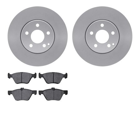 DYNAMIC FRICTION CO 4302-63037, Geospec Rotors with 3000 Series Ceramic Brake Pads, Silver 4302-63037